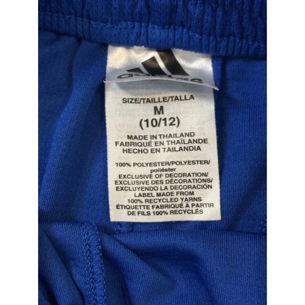 Adidas Boys Royal Blue 3-Stripe Mesh‎ Athletic Shorts Size Medium 10/12